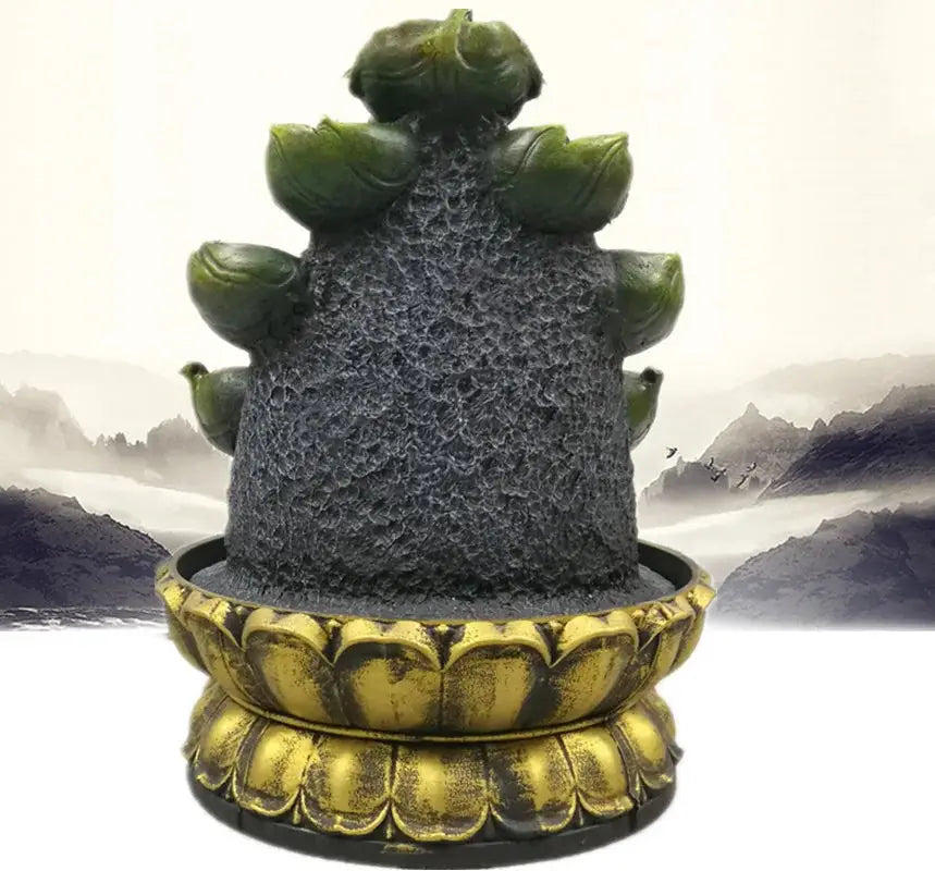 Fontaine Bouddha Chinois Feuilles Nature - Mère Nature Ethnique déco