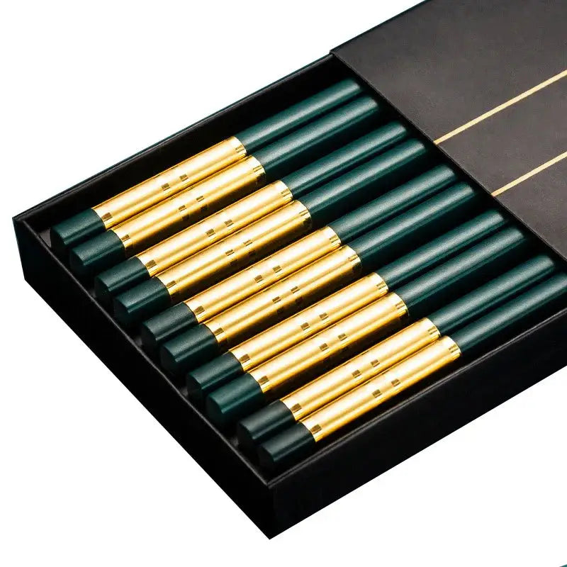 Baguettes Chinoise Acier 5 Paires - Le Packet  Ethnique déco