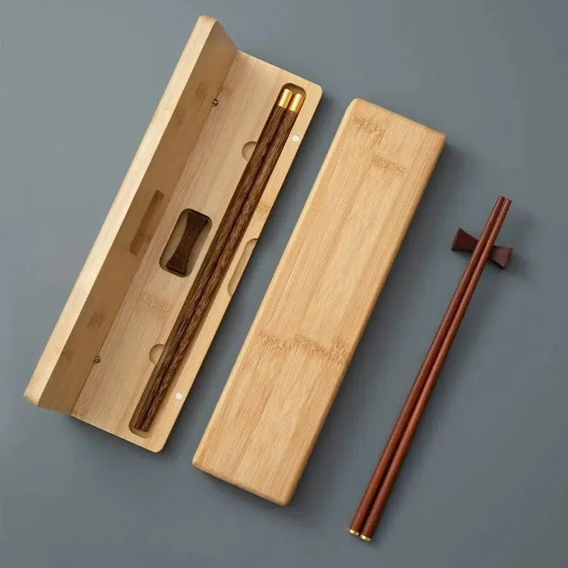 Baguettes Chinoises Coffret en Bois - Le Bambou  Ethnique déco