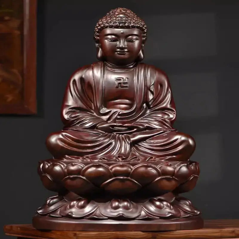 Bouddha Chinois en Bois Spirituel - Ebène  Ethnique déco