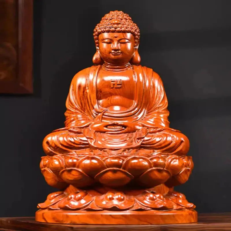 Bouddha Chinois en Bois Spirituel - Ebène  Ethnique déco