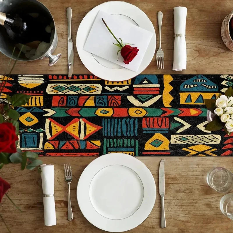 Chemin de Table - Motif Africain  Ethnique déco