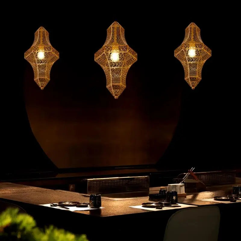 Lampe Marocaine - Lanterne Dorée  Ethnique déco