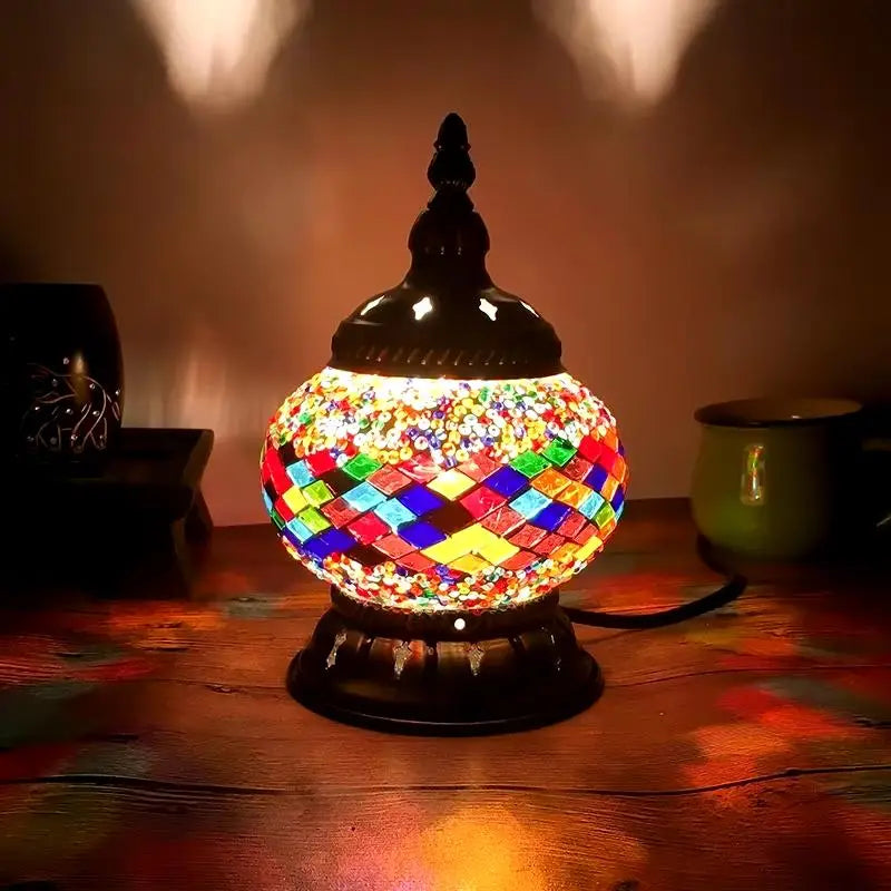 Lampe Marocaine - Mosaïc Boule  Ethnique déco