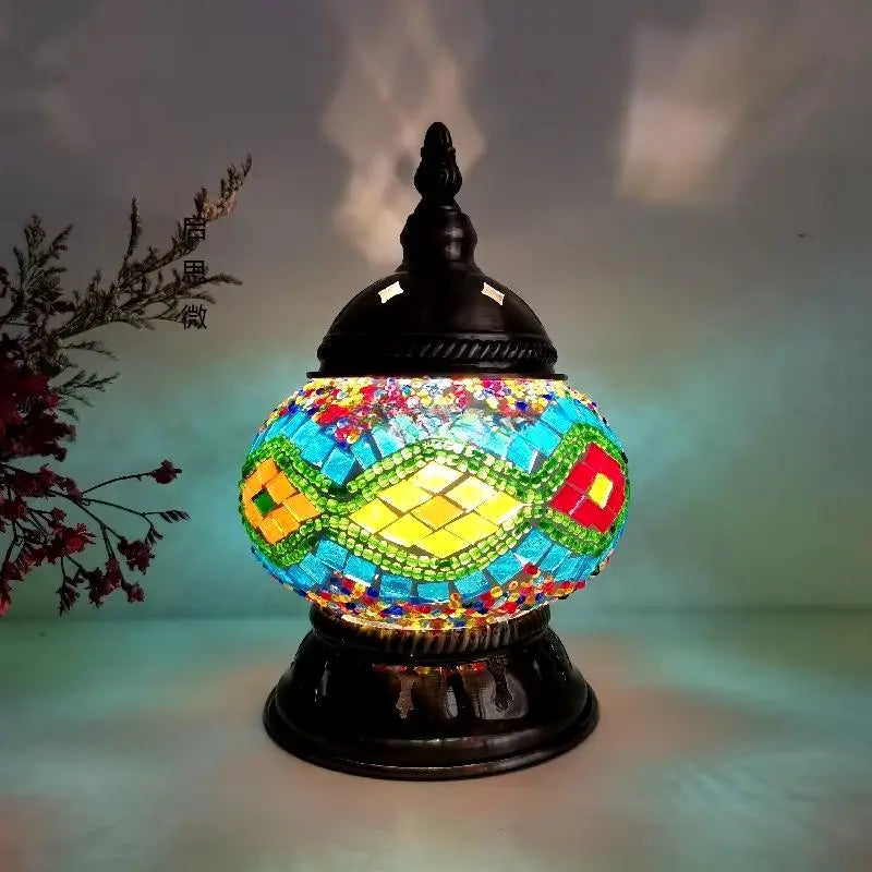 Lampe Marocaine - Mosaïc Boule  Ethnique déco