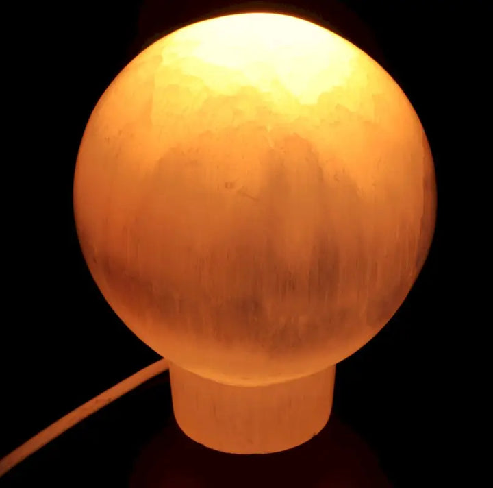 Lampe Sélénite - Sphère  Ethnique déco