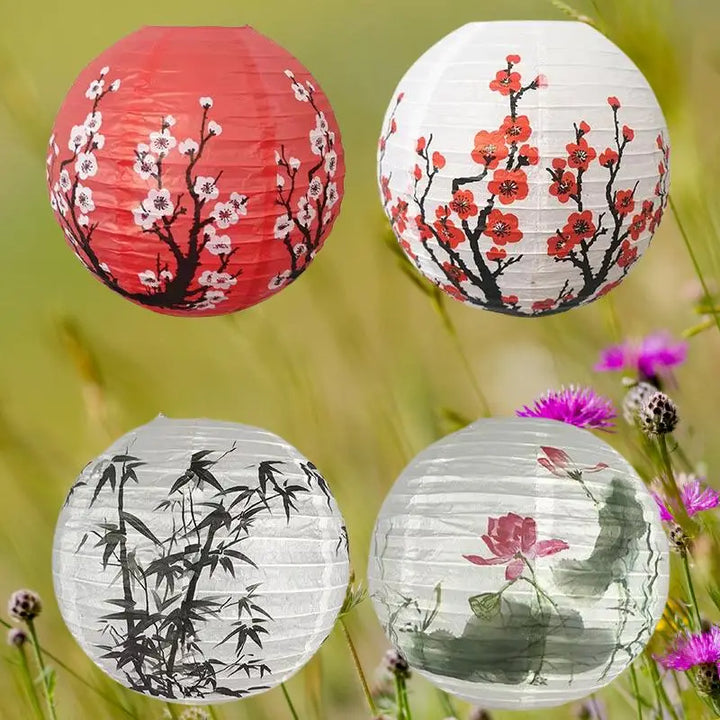 Lanterne Japonaise Floral - Coquelicot  Ethnique déco