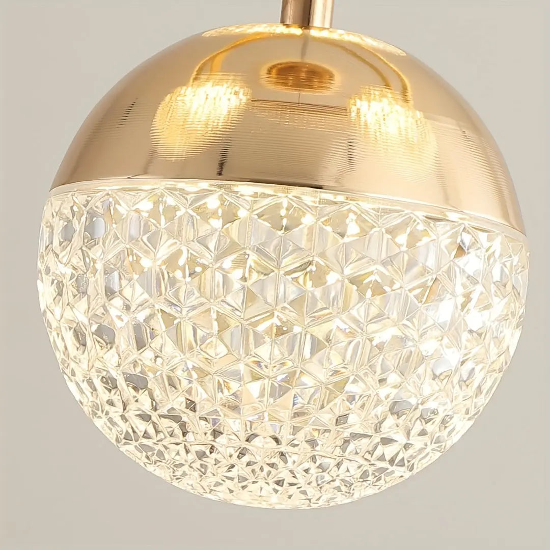 Lustre LED Nordique - Boule de verre  Ethnique déco