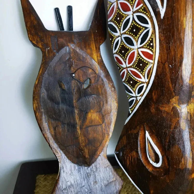 Masque Africain - Savane de bois  Ethnique déco