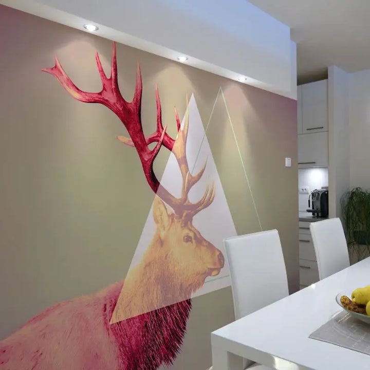 Papier Peint Animaux - Cerf des Bois  Ethnique déco