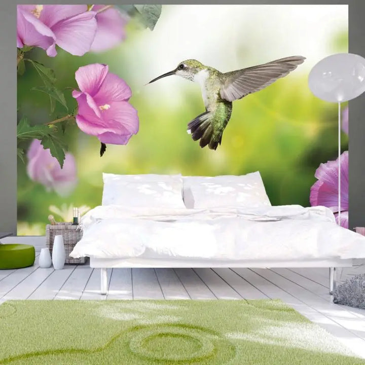 Papier Peint Animaux - Colibri Matinal  Ethnique déco