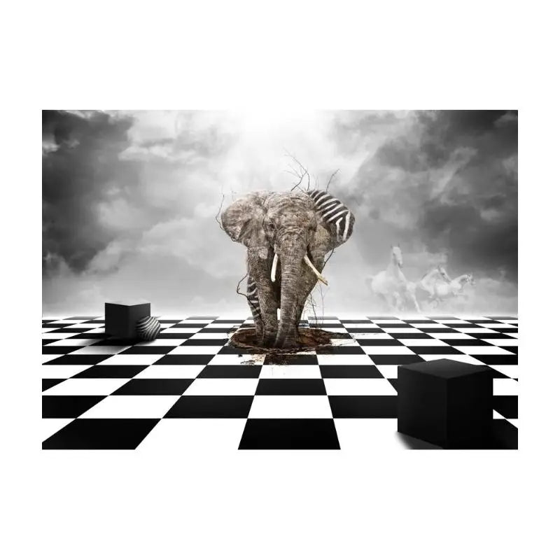 Papier Peint Animaux - Éléphant Roi  Ethnique déco