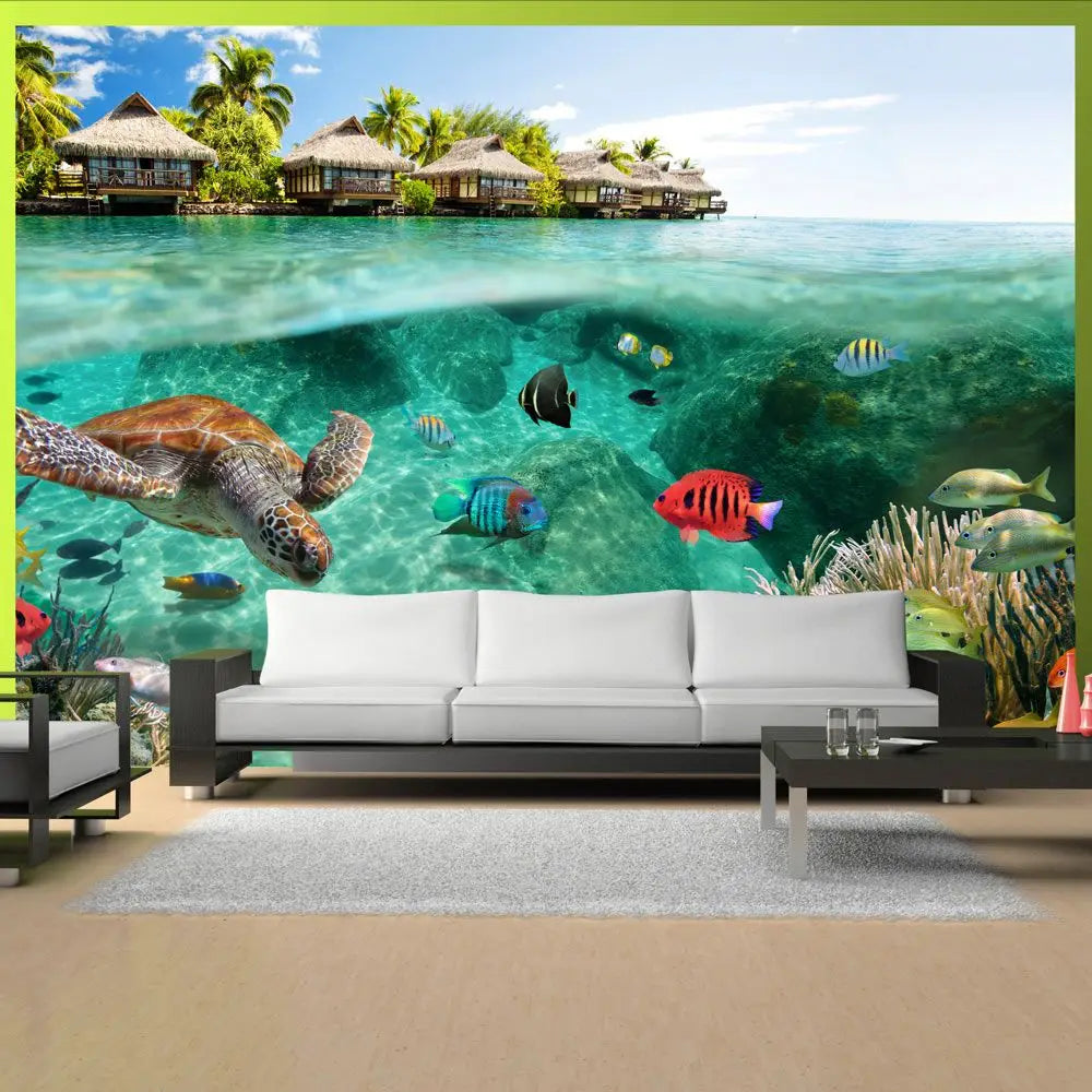 Papier Peint Animaux - Immersion Marine  Ethnique déco