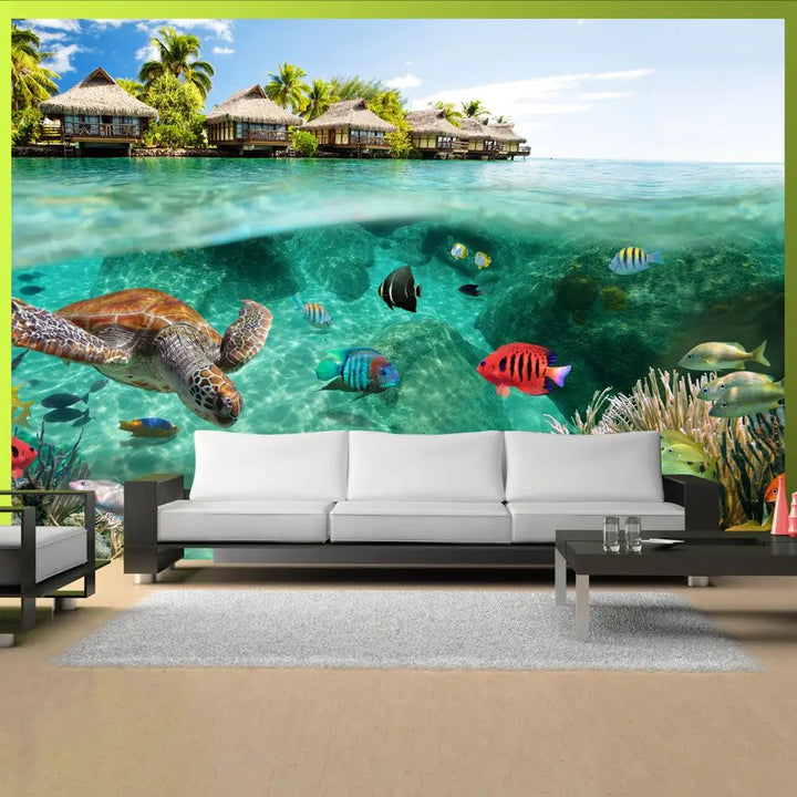 Papier Peint Animaux - Immersion Marine  Ethnique déco