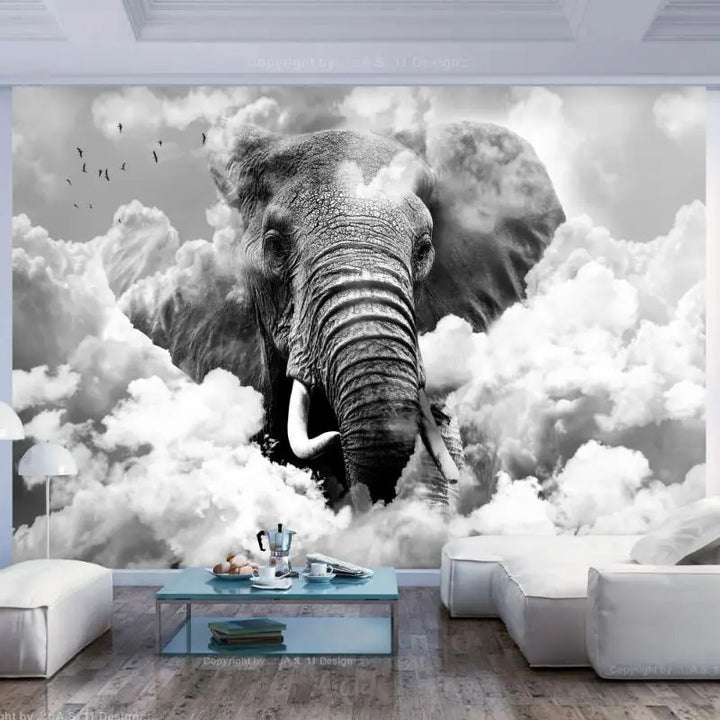 Papier Peint Animaux - Pouvoir Éléphant  Ethnique déco