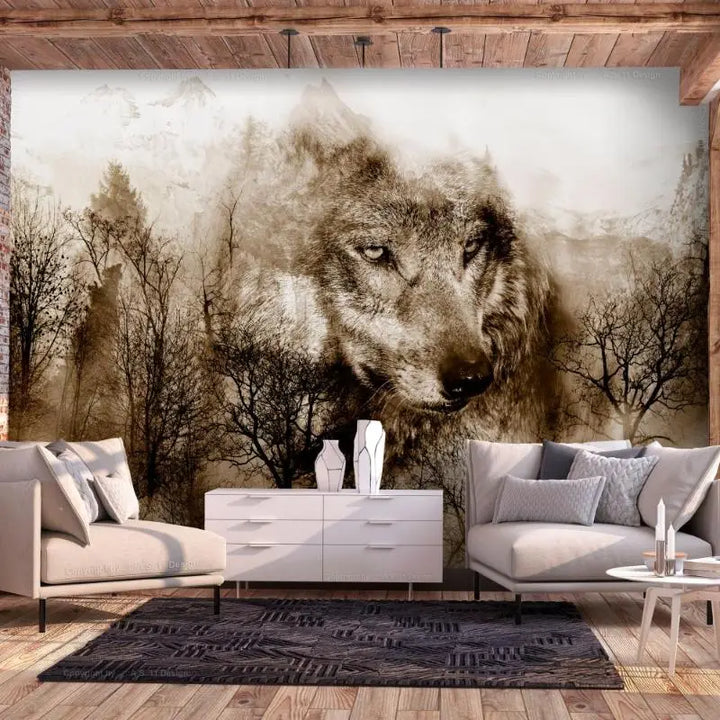 Papier Peint Animaux - Prédateur Montagnard  Ethnique déco