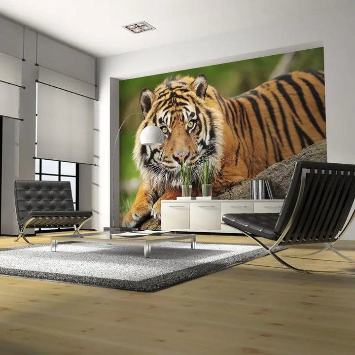Papier Peint Animaux - Tigre de Sumatra  Ethnique déco