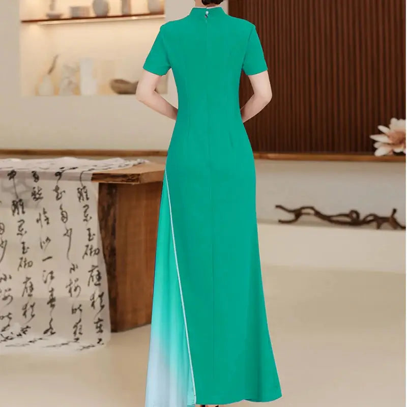 Robe Chinoise -  Cheongsam Traditionnel  Ethnique déco