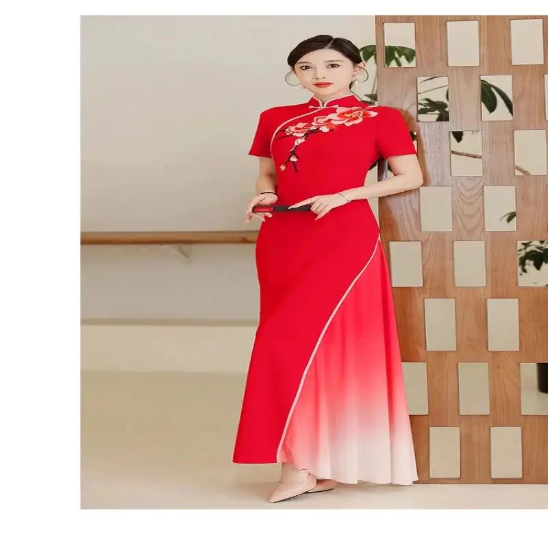 Robe Chinoise -  Cheongsam Traditionnel  Ethnique déco