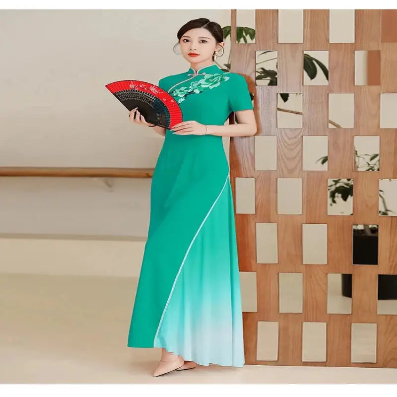 Robe Chinoise -  Cheongsam Traditionnel  Ethnique déco