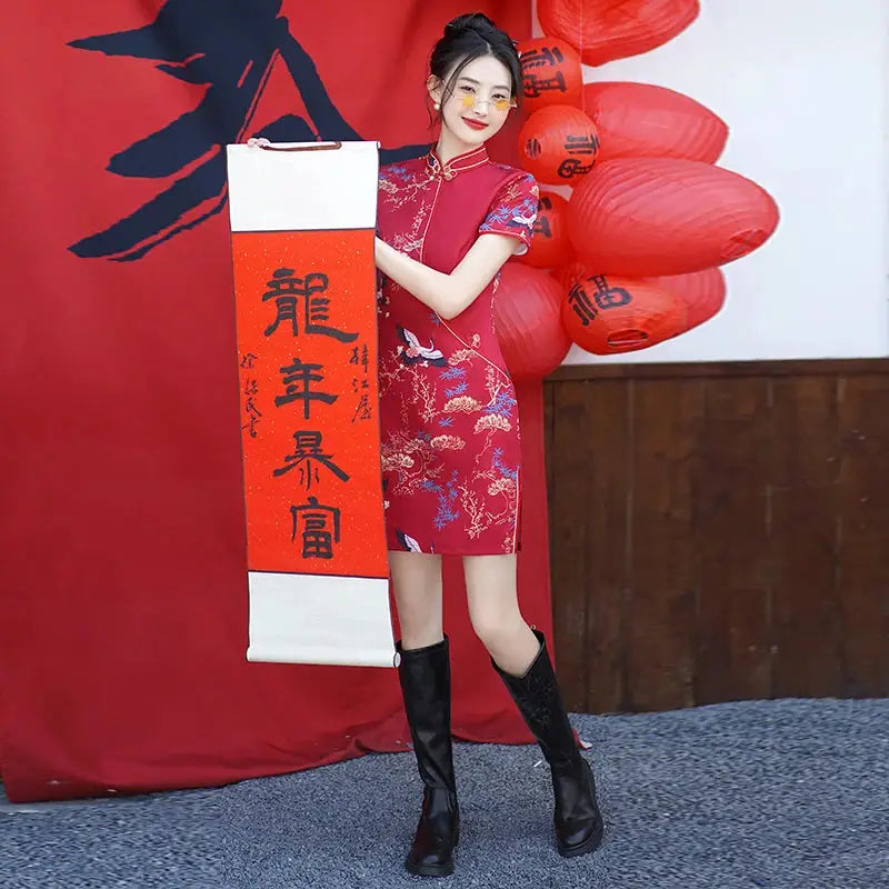 Robe Chinoise - La Rouge Moderne  Ethnique déco