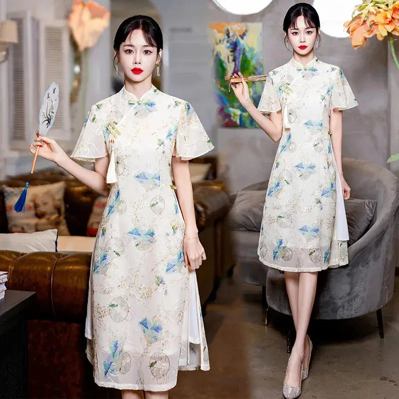 Robe Chinoise - Qipao Le Bel Oiseau  Ethnique déco