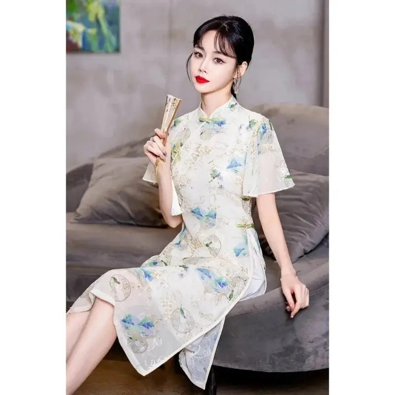 Robe Chinoise - Qipao Le Bel Oiseau  Ethnique déco