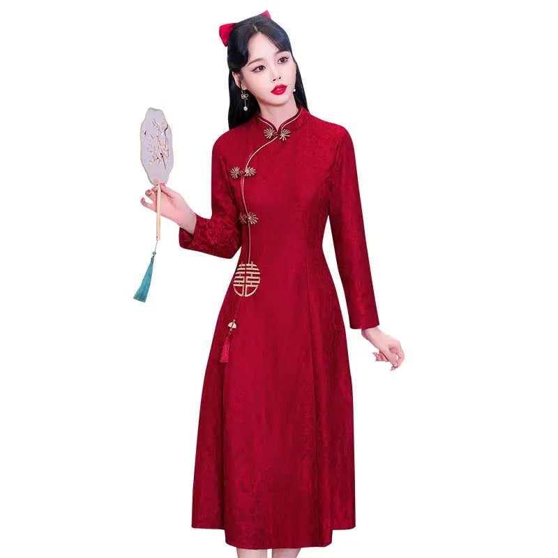 Robe Chinoise - Qipao Rouge  Ethnique déco