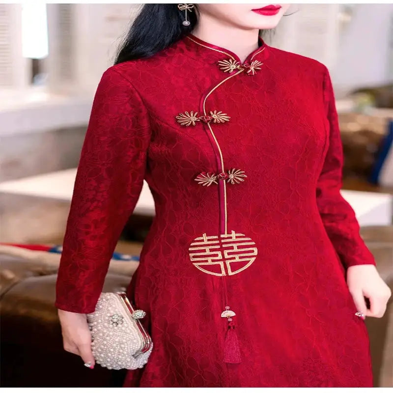 Robe Chinoise - Qipao Rouge  Ethnique déco