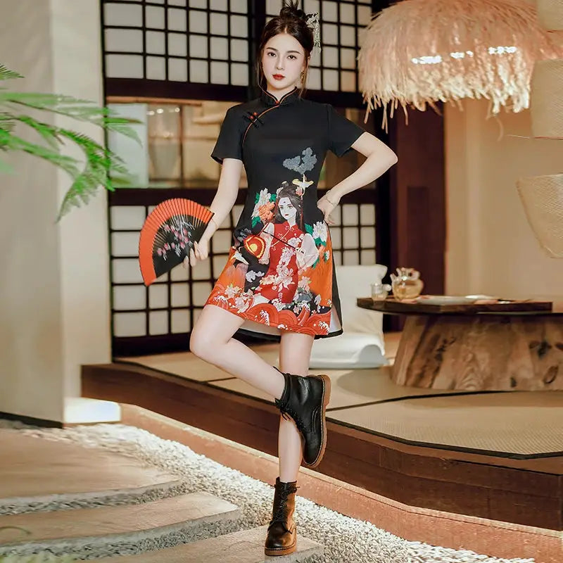 Robe Chinoise - Tendance Moderne  Ethnique déco