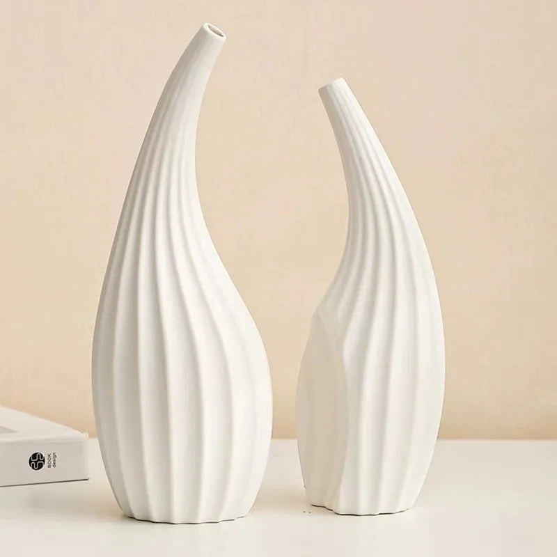 Vase Scandinave - Duo Blanc et Noir  Ethnique déco