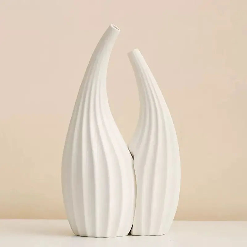 Vase Scandinave - Duo Blanc et Noir  Ethnique déco