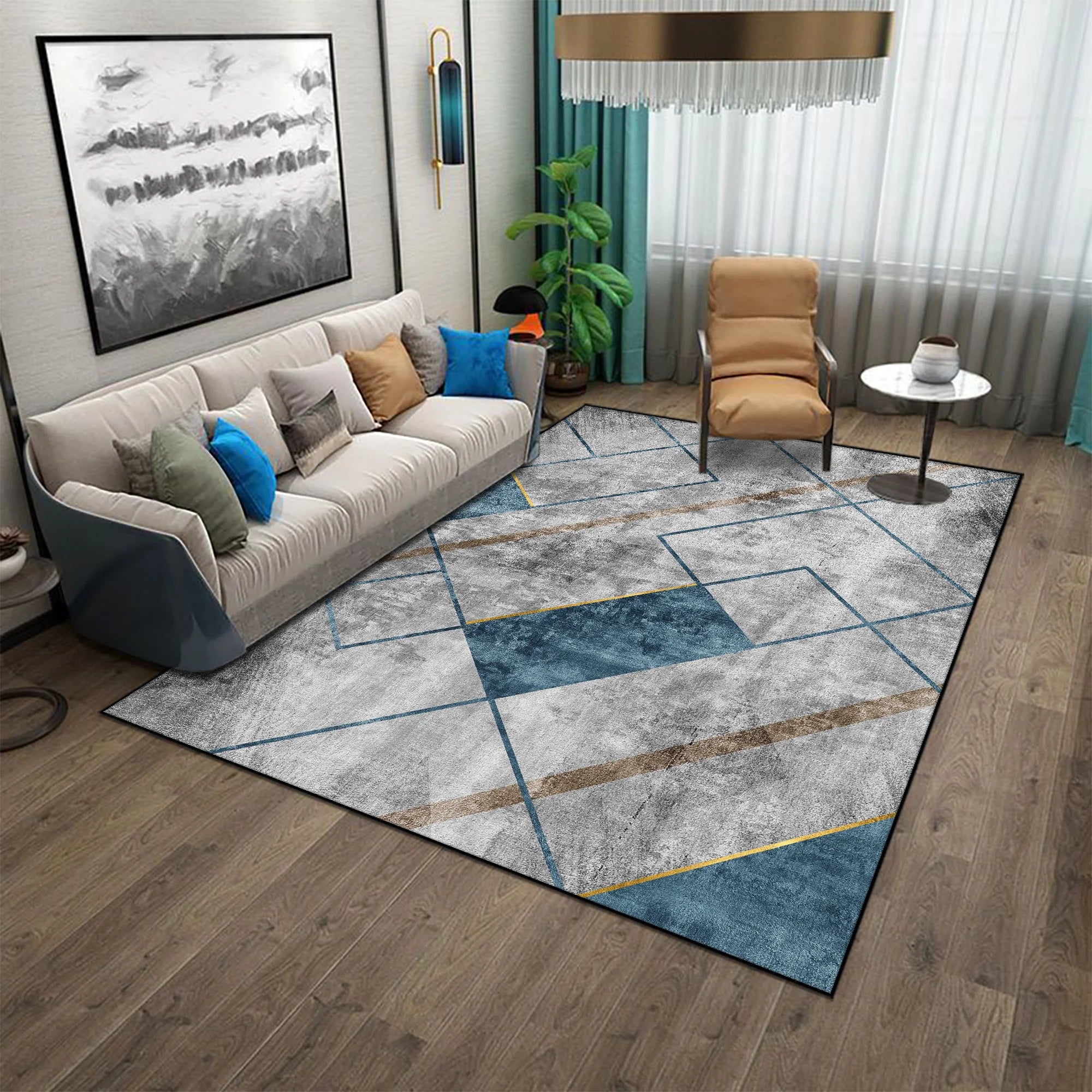 Tapis Nordique - Bleu Style  Ethnique déco