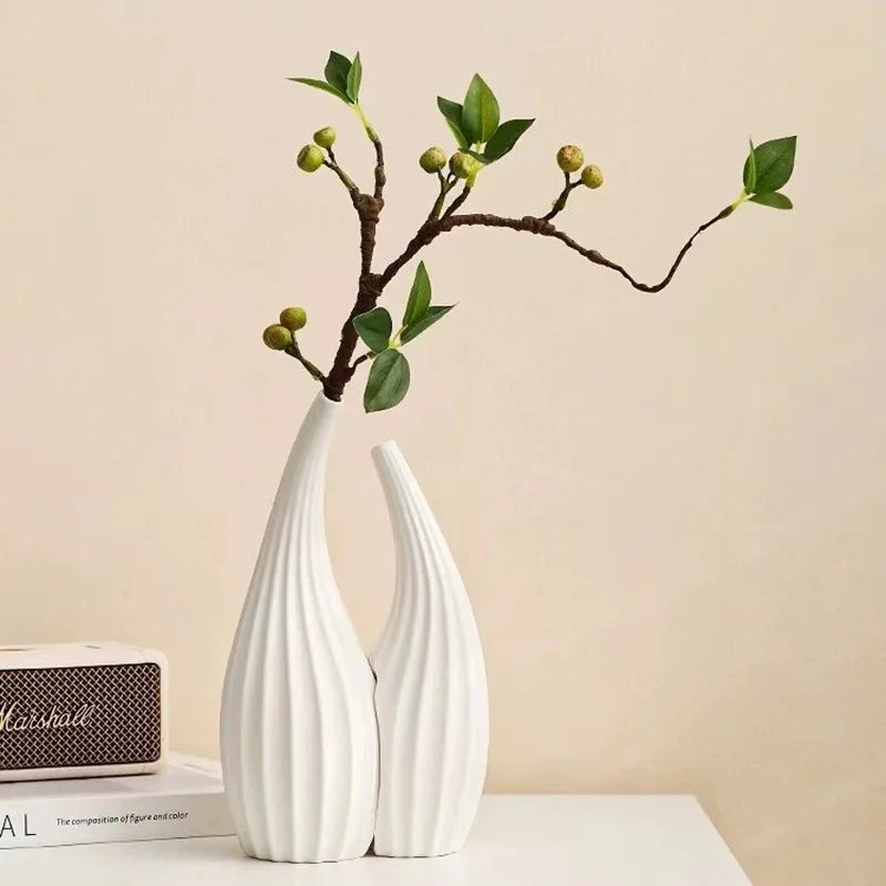 Vase Scandinave - Duo Blanc et Noir  Ethnique déco