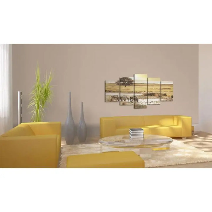 Tableau Africain - Zèbre Sauvage  Ethnique déco