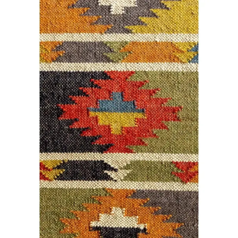 Tapis Marocain - Kilim Vintage tissé main  Ethnique déco