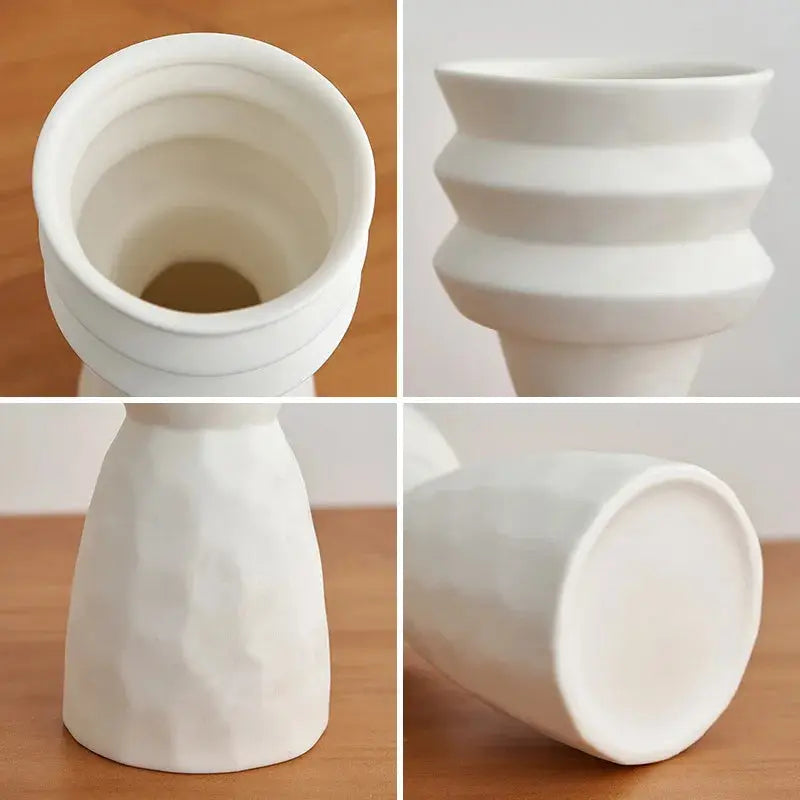 Vase en céramique - Blanc de Norvège  Ethnique déco