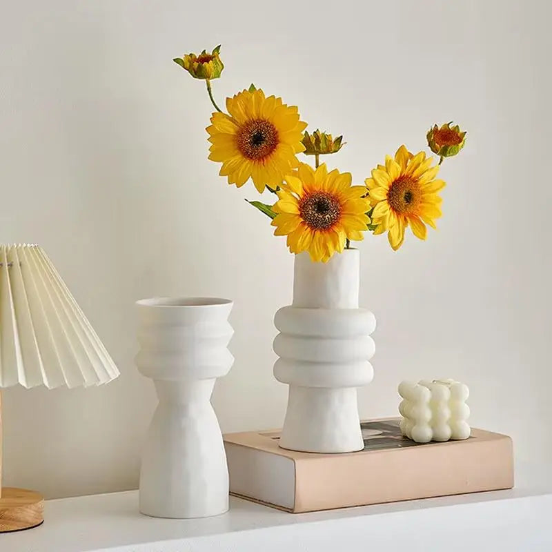 Vase en céramique - Blanc de Norvège  Ethnique déco