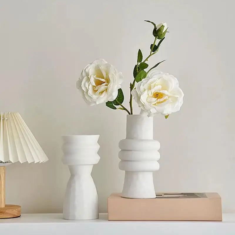 Vase en céramique - Blanc de Norvège  Ethnique déco