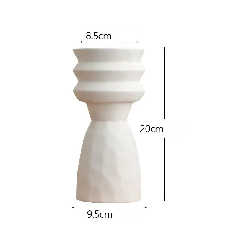 Vase en céramique - Blanc de Norvège  Ethnique déco