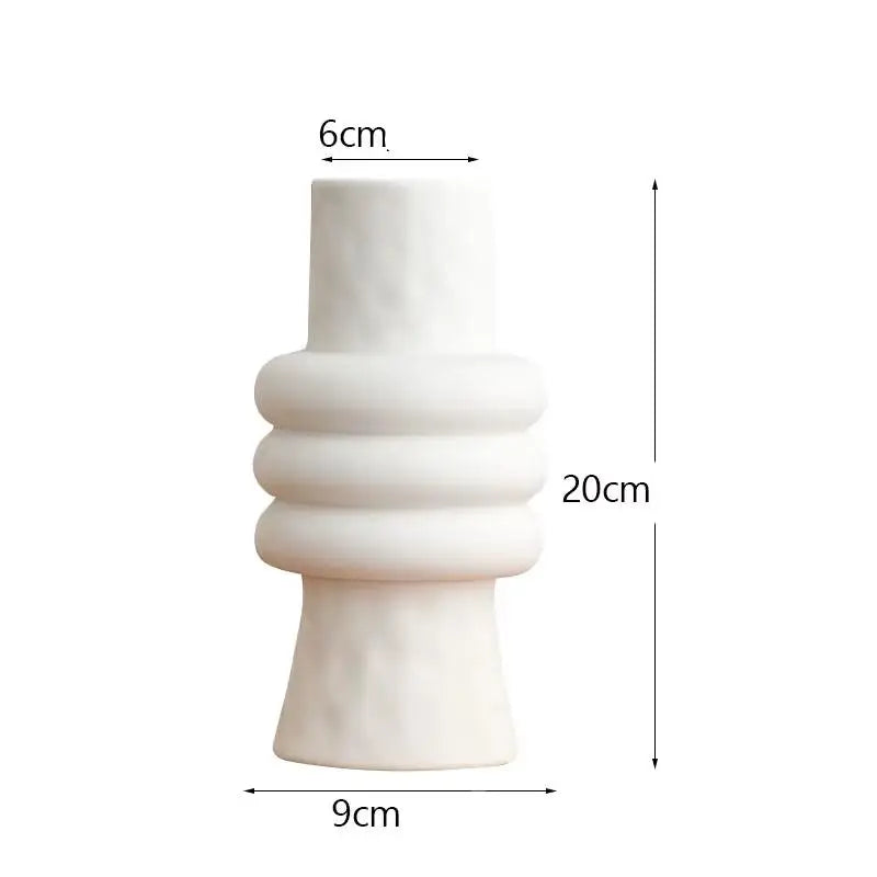 Vase en céramique - Blanc de Norvège  Ethnique déco